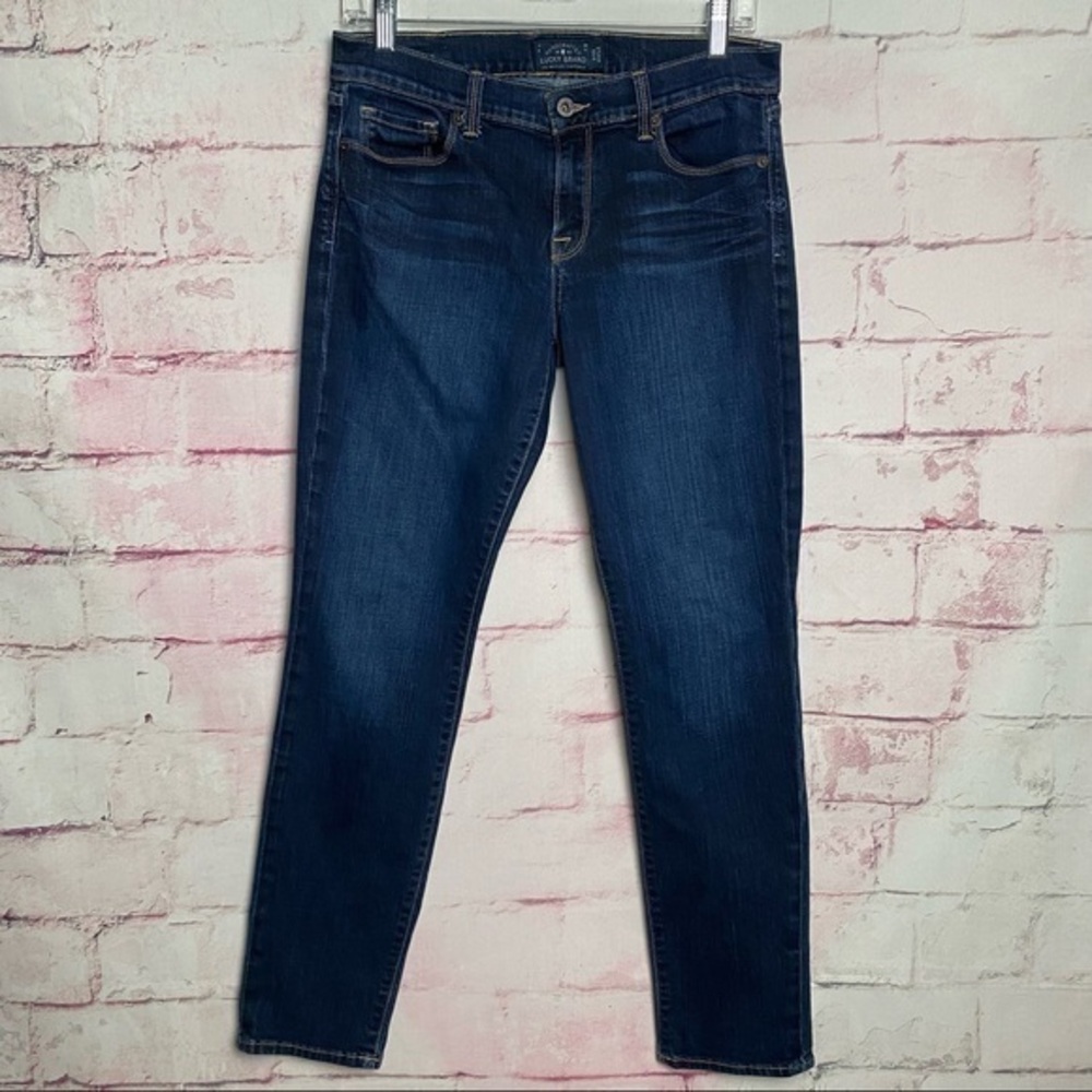 LUCKY BRAND Dark Blue Super Skinny Ankle Jeans